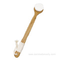 long handle round brush bamboo bath cleaning brush